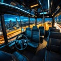 trolleybus engaged in an astounding mid Royalty Free Stock Photo