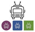 Trolleybus line icon