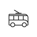 Trolleybus line icon. public transport and passenger transportation symbol