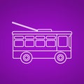 Trolleybus line icon. Vector.