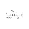 trolleybus outline icon. Element of car type icon. Premium quality graphic design icon. Signs and symbols collection icon for