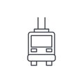 Trolleybus, passenger transport thin line icon. Linear vector symbol Royalty Free Stock Photo