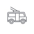 Trolleybus, passenger transport thin line icon. Linear vector symbol Royalty Free Stock Photo