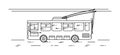 Trolleybus vector illustration