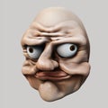 Trollface. Internet troll 3d illustration