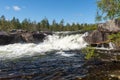 Trollforsen rapid in Pite river in the Northern Sweden Royalty Free Stock Photo