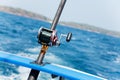 Trolling fishing with motor boat in the Andaman Sea Royalty Free Stock Photo