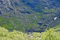 Trollstigen or the Trolls Road which consists of 11 hairpin bends in Rauma Municipality, MÃÂ¸re og Romsdal County, Norway.