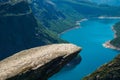 Trolltunga - scenic place in Norway Royalty Free Stock Photo