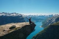 Trolltunga - troll tongue. Mountains in Norway Royalty Free Stock Photo
