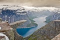 Trolltunga - Skjeggedal mountains - Norway Royalty Free Stock Photo