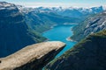 Trolltunga - troll tongue. Mountains in Norway Royalty Free Stock Photo