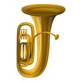 Trombone icon, cartoon style