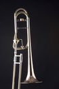 Trombone Isolated on Black Royalty Free Stock Photo