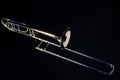 Trombone Isolated On Black Royalty Free Stock Photo
