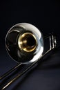 Trombone Isolated on Black Background Royalty Free Stock Photo