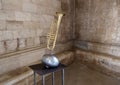 Trombone by Nino Longobardi in a room of the Castel Del Monte Royalty Free Stock Photo