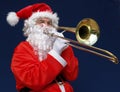 Trombone Santa Royalty Free Stock Photo