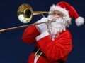 Trombone Santa Royalty Free Stock Photo