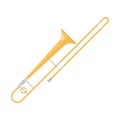 Trombone tuba trumpet classical sound vector illustration. Royalty Free Stock Photo