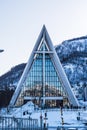 Tromsdalen Church or the Arctic Cathedral in Tromso, Norway Royalty Free Stock Photo