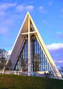 The Tromsdalen Church in Tromso, Norway, nicknamed the Arctic Cathedral Royalty Free Stock Photo