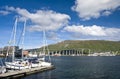 Tromso bridge and marina Royalty Free Stock Photo