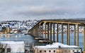 Tromso Bridge in Norway in winter