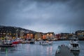 Tromso harbour in winter Royalty Free Stock Photo