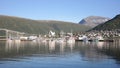 Tromso and Ishavskatedralen panorama Royalty Free Stock Photo