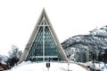 Arctic Cathedral church in Tromso Northern Norway at winter day Royalty Free Stock Photo