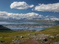 Tromso panorama from nearby mountain Royalty Free Stock Photo