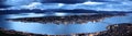 Tromso by twilight panorama, northern Norway Royalty Free Stock Photo