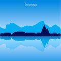 Tromso Vector skyline Royalty Free Stock Photo