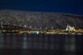 TromsÃÂ¸ Arctic Cathedral on a winter night.