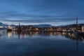 TromsÃÂ¸ harbour winter afternoon Royalty Free Stock Photo