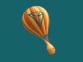 Tron Crypto Nuclear Bomb Drop Torpedo Parachute Balloon 3D Illustration