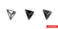 Tron icon of 3 types color, black and white, outline. Isolated vector sign symbol.