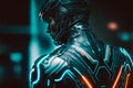 Tron movie background, inspired, landscape, futuristic, generative ai