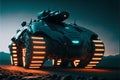 Tron movie tank inspired, background, futuristic, generative ai