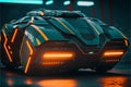 Tron movie tank inspired, background, futuristic, generative ai