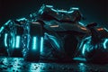 Tron movie tank inspired, background, futuristic, generative ai