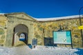 TRONDHEIM, NORWAY - APRIL 09, 2018: Outdoor view of the Armoury at the Archbishop Palace Museum in Trondheim Royalty Free Stock Photo