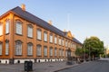 Evening view of Stiftsgarden, a majestic wooden royal residence in Trondheim