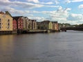 Trondheim old town over a river Royalty Free Stock Photo