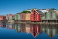 Trondheim old town view Royalty Free Stock Photo