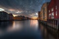 Trondheim River (Nidelva) Royalty Free Stock Photo