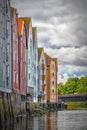 Trondheim River Nidelva Dockside Warehouses from the Water