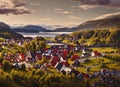 Trondheim, SÃ¸r-TrÃ¸ndelag, Norway. Generative AI. Royalty Free Stock Photo