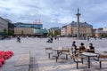 Trondheims market square in Norway Royalty Free Stock Photo